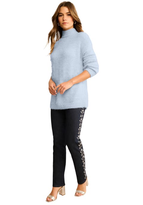 Eyelash Mockneck Sweater