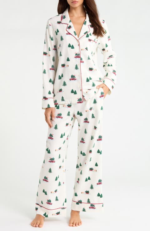 Print Flannel Pajamas