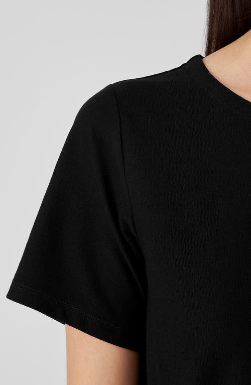 Eileen Fisher Organic Linen Dolman Sleeve Dress In Black