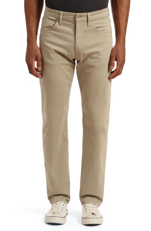 Marcus Stretch Cotton Twill Slim Straight Leg Pants