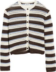 Madewell Stripe Pointelle Cardigan