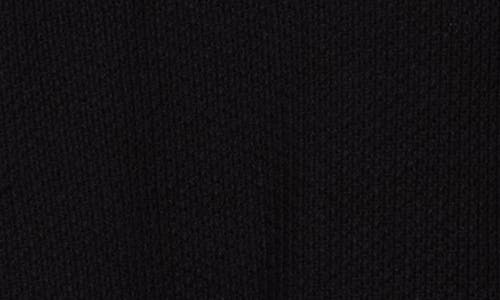 Original Penguin Textured Johnny Collar Cotton Polo In Black