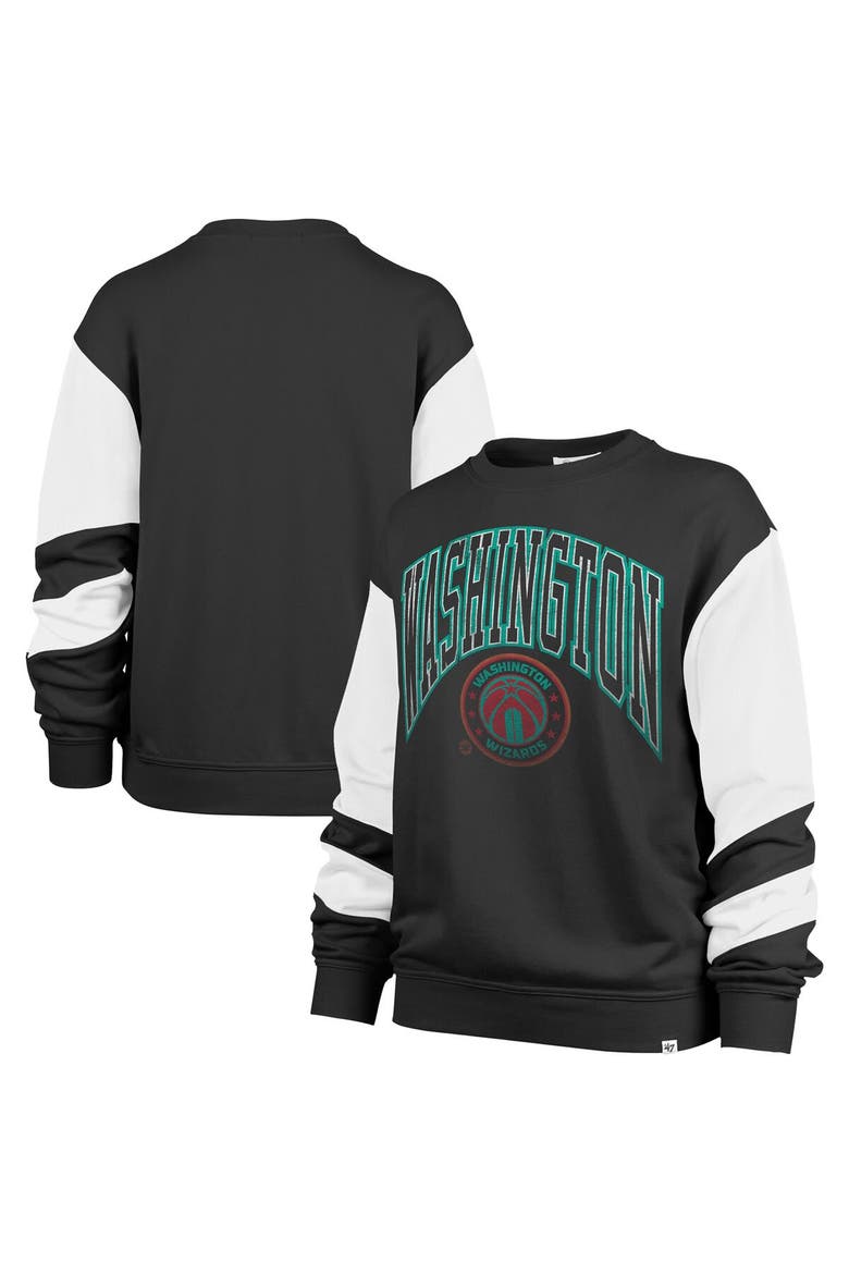 Women's '47 Black Washington Wizards 2023/24 City Edition Nova Crew Sweatshirt, Main, color, Black