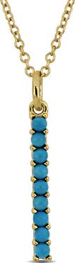 Julianna B. Composite Turquoise Linear Drop Necklace