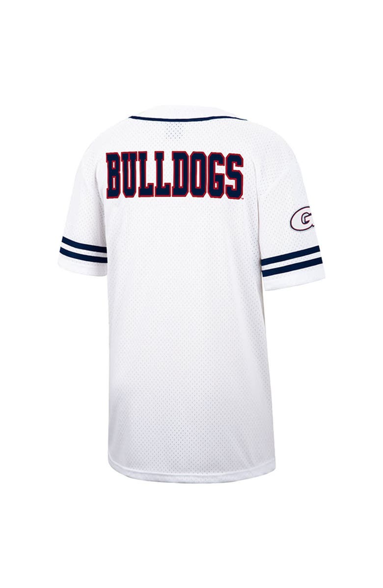 COLOSSEUM Men's Colosseum White Gonzaga Bulldogs Free Spirited Mesh Button-Up Baseball Jersey, Alternate, color, White