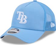 New Era Men's New Era Light Blue Tampa Bay Rays 2026 Batting Practice Apex 9FORTY Adjustable Trucker Hat