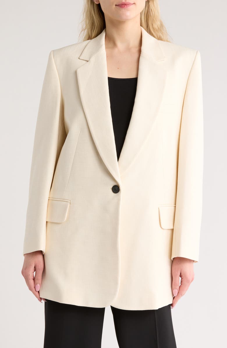 rag & bone Suzanne Longline Blazer, Main, color, Ivory