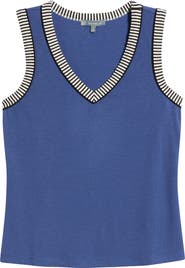 Wit & Wisdom Contrast Binding Rib Tank