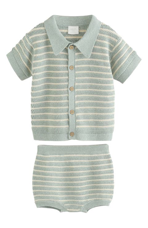 Stripe Knit Cardigan & Bloomers Set (Baby)