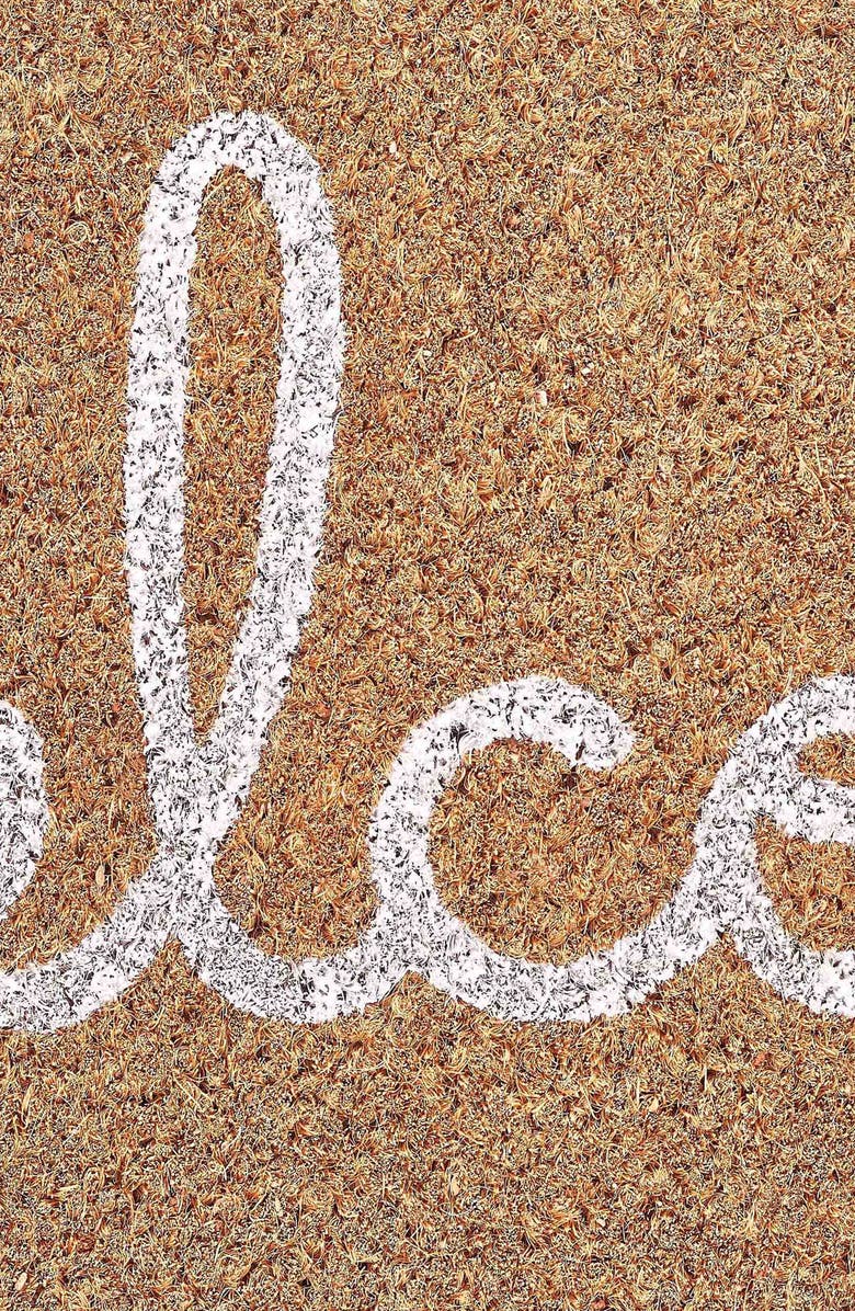 VCNY HOME Scalloped Edge Coir Doormat, Alternate, color, Brown Multi