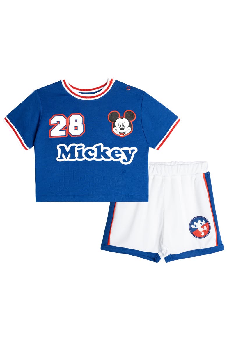 Mickey Mouse Athletic 2-Piece T-Shirt and Shorts Set, Main, color, Mickey Royal Blue