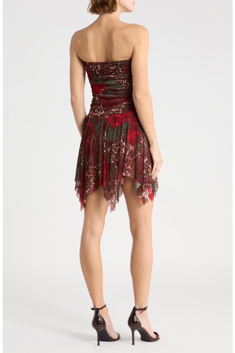 Ruched 2-Piece Tube Romper and Dress Set, Alternate, color, BROWN RED