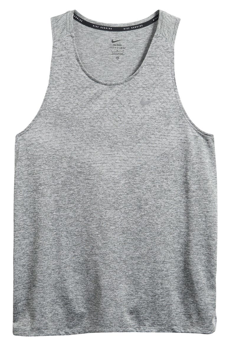 Stride Dri-FIT Running Tank, Alternate, color, 084 SMOKE GREY/HEATHER