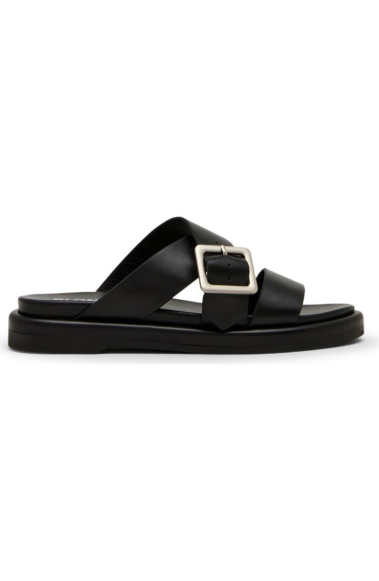 Blondo Logan Waterproof Slide Sandal, Alternate, color, Black Leather