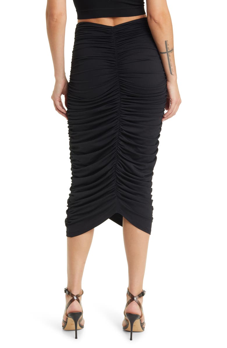 Susana Monaco Ruched Midi Skirt, Alternate, color, 