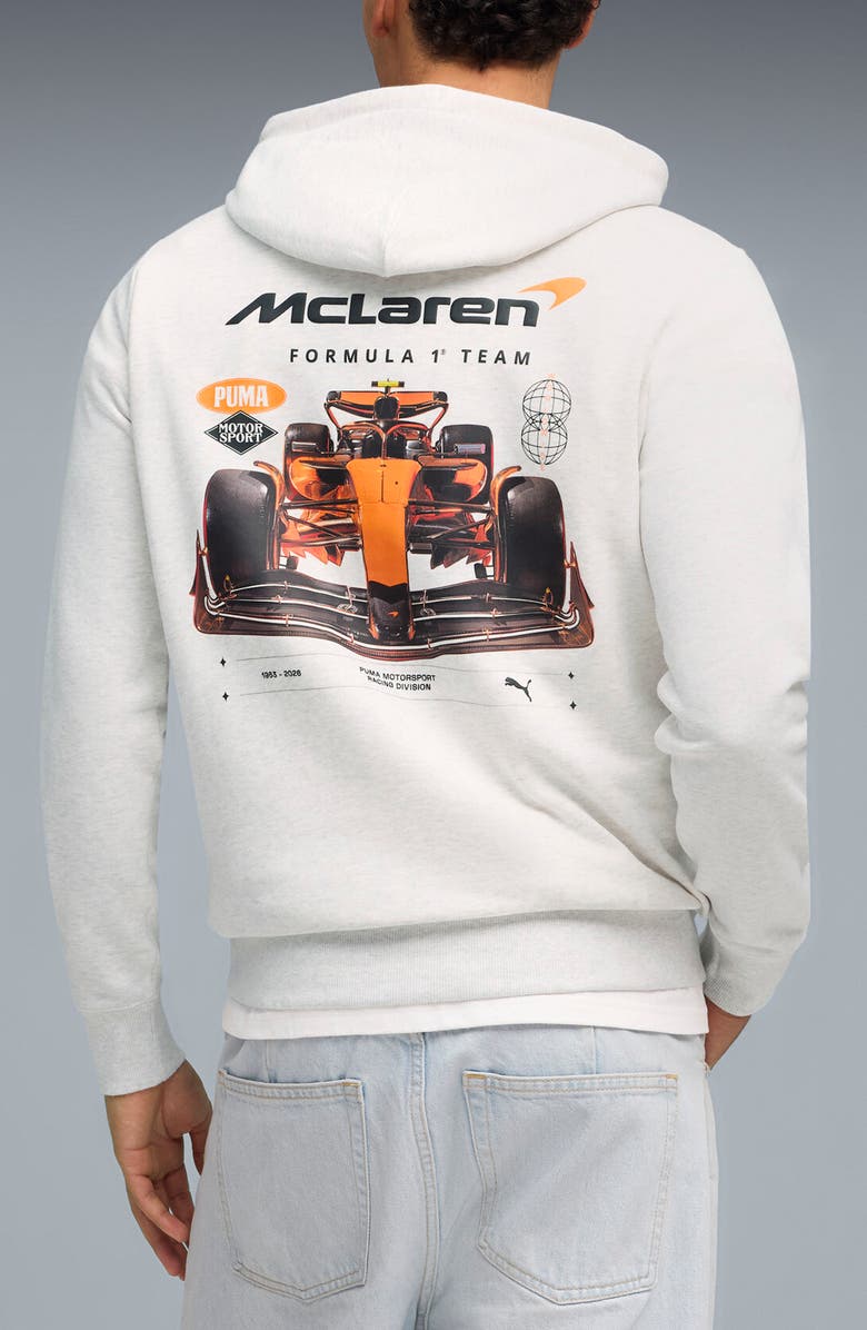 PUMA McLaren Cotton Blend Graphic Hoodie, Alternate, color, White Glow Heather
