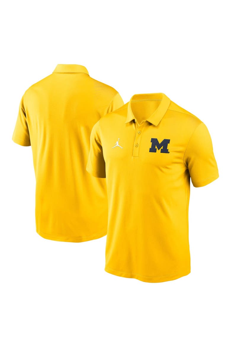 Men's Jordan Brand Maize Michigan Wolverines Primetime Franchise Performance Polo, Main, color, Maize