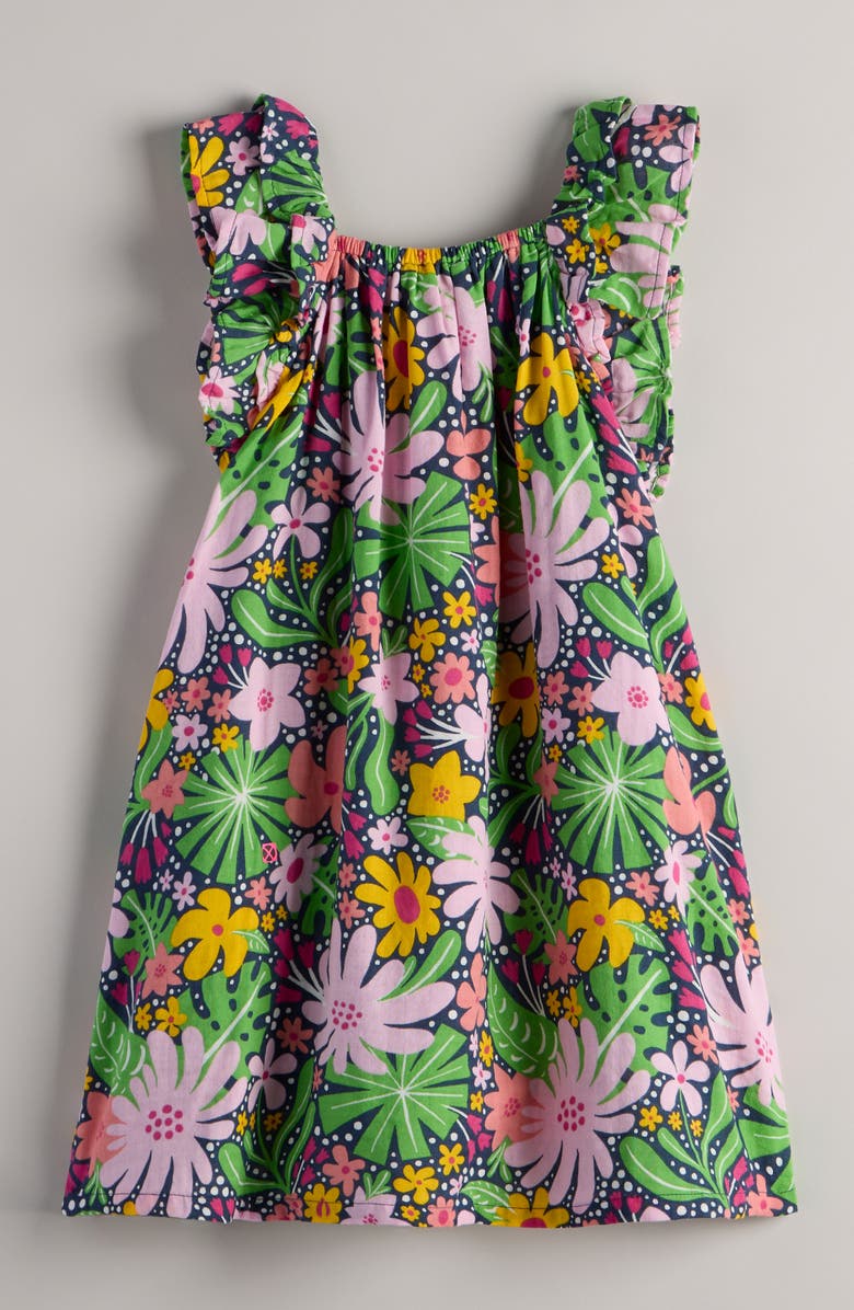 Tucker + Tate Kids' Double Ruffle Dress, Alternate, color, Navy Tropical Floral