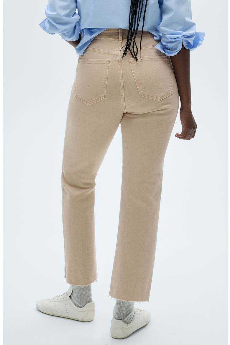 Crop Flare Jeans, Alternate, color, SAND