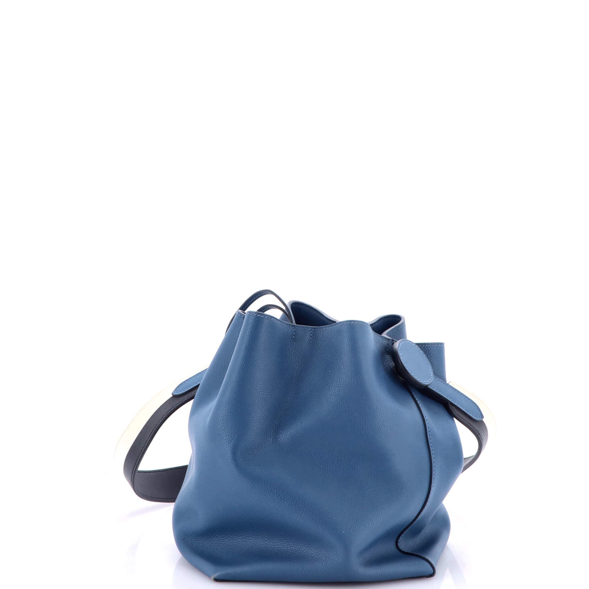 Pre-Owned Hermes Licol Bag Evercolor 17, Main, color, Bleu Brighton