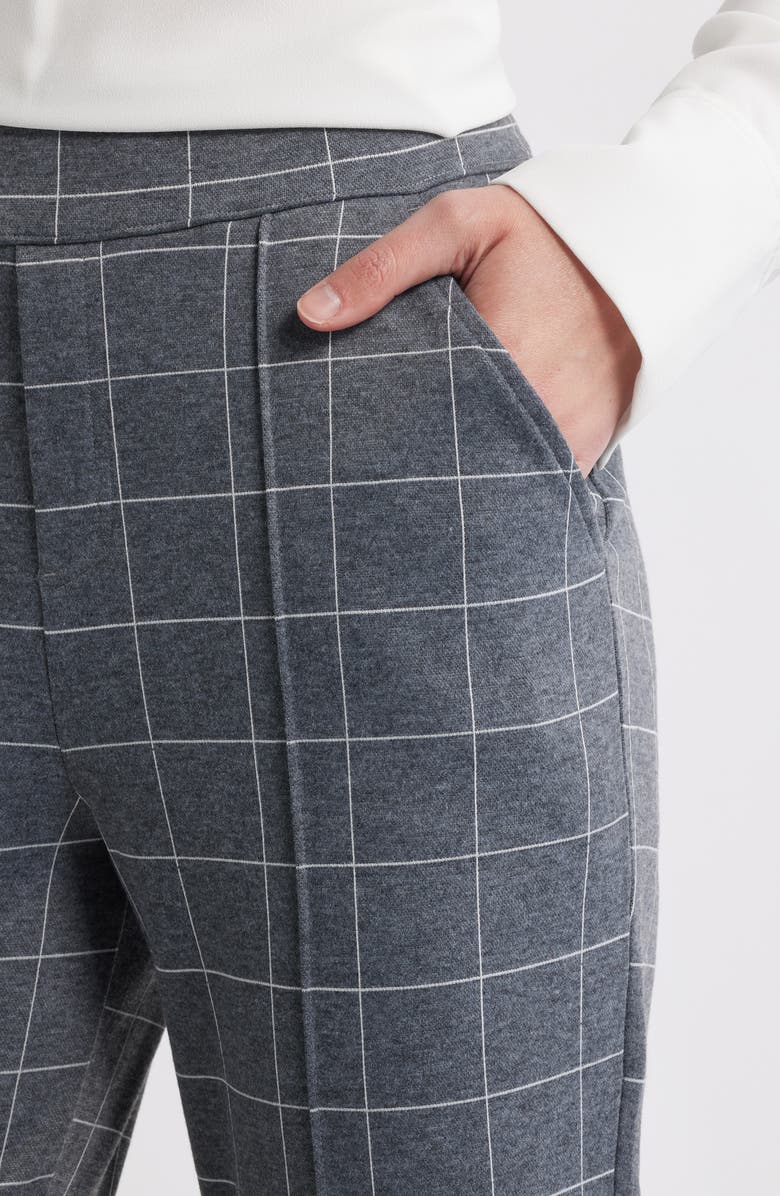 Hue Pintuck Slim Fit Pull-On Pants, Alternate, color, Grey