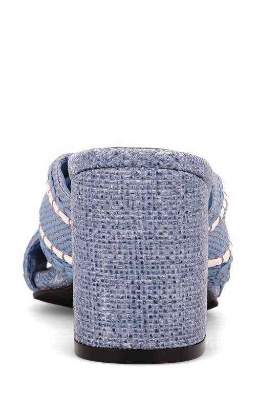 Mia Hania Block Heel Sandal In Denim