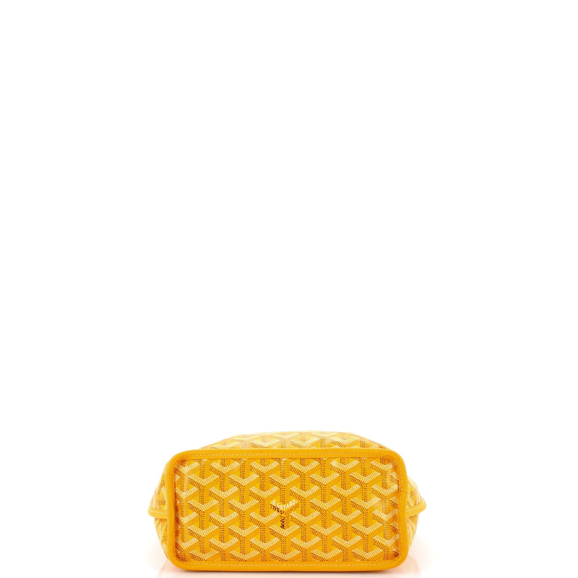 Pre-Owned Goyard Anjou Reversible Tote Coated Canvas Mini, Alternate, color, Yellow