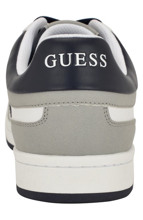 Guess Lasen Sneaker In Medium Grey/white
