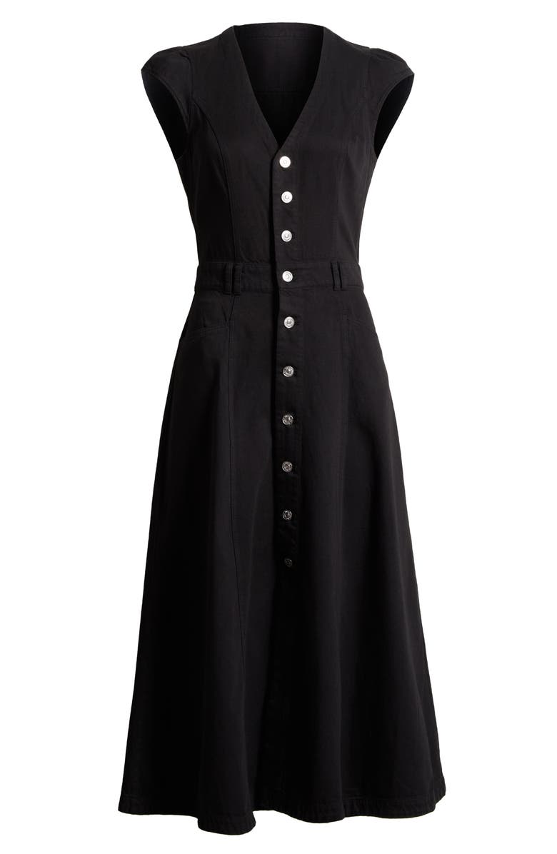 PAIGE Aida Cotton Blend Midi A-Line Shirtdress, Alternate, color, 