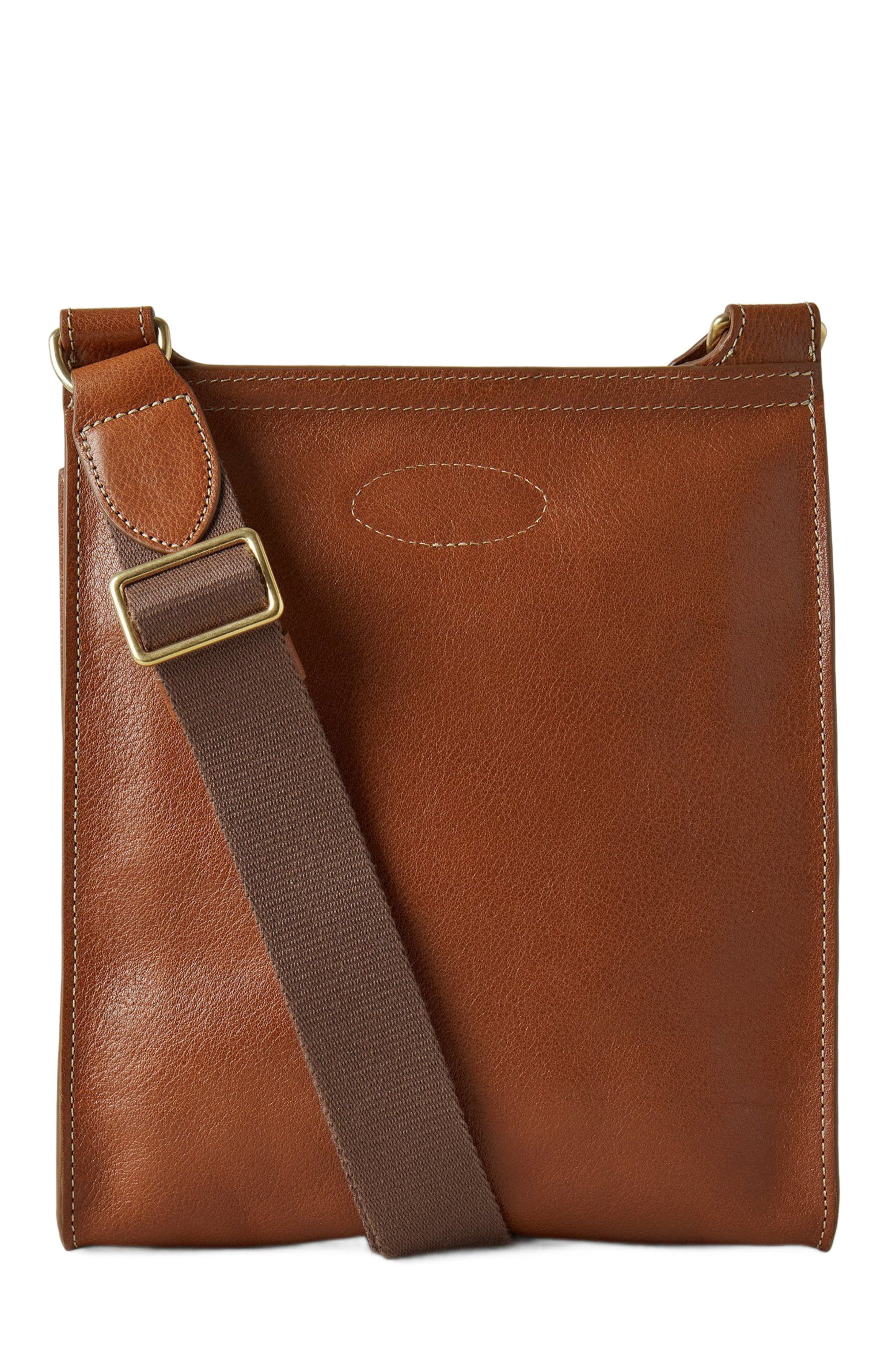 Mulberry Antony Leather Stitched Crossbody Bag, Alternate, color, Oak