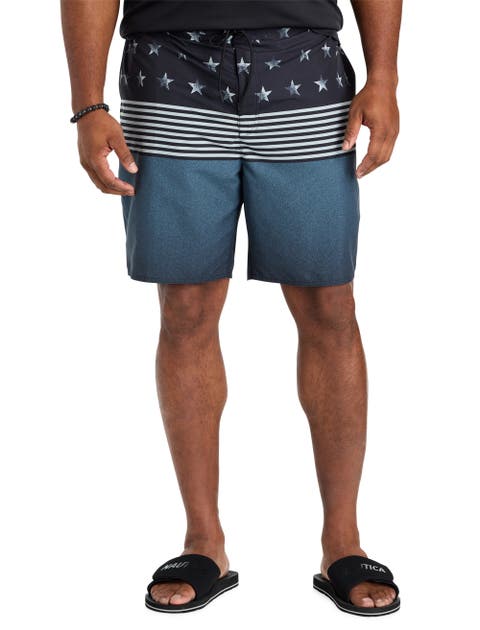 Big & Tall Patriotic Board Shorts