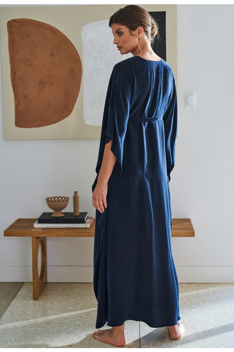 Belted Caftan, Alternate, color, Navy