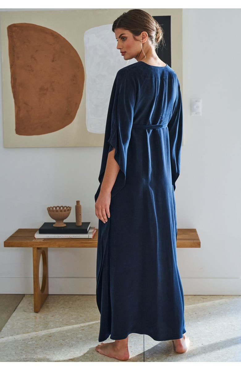 ocean+main Belted Caftan, Alternate, color, Navy