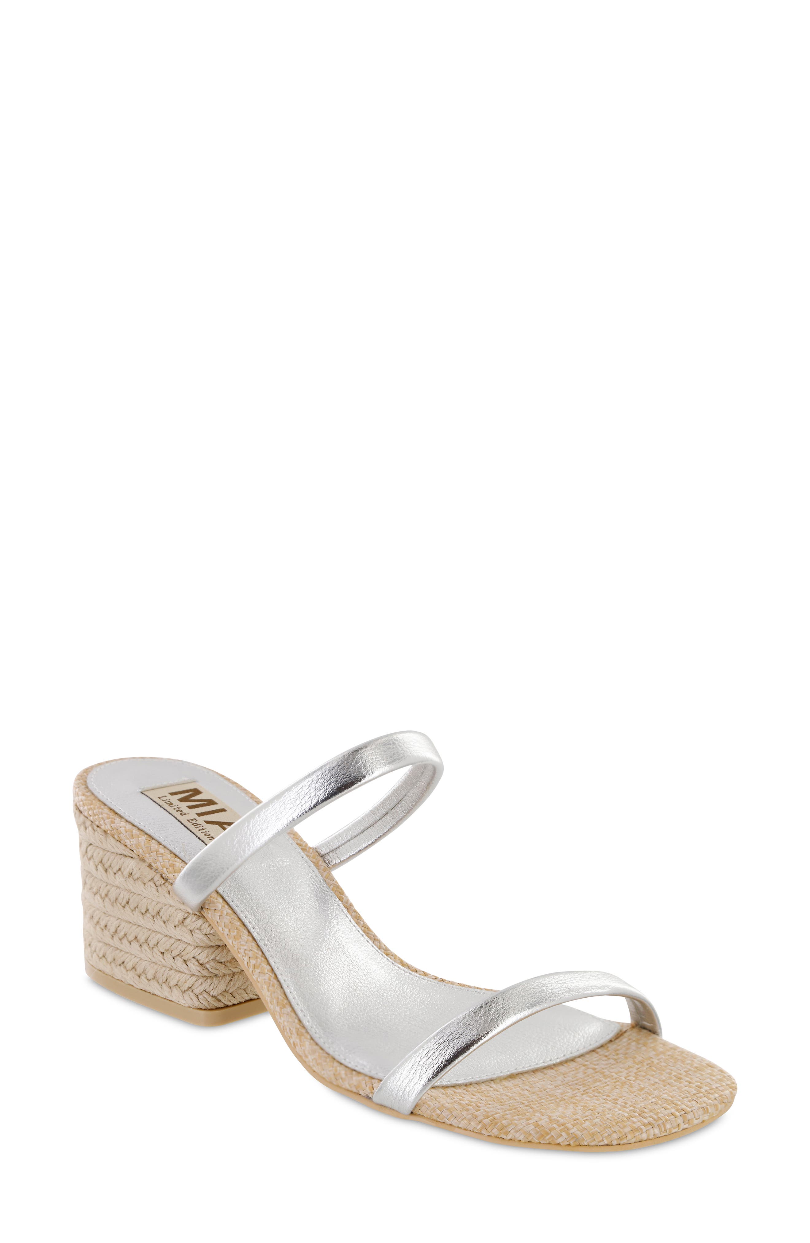 MIA Limited Edition Isabeli Espadrille Slide Sandal, Main, color, Silver