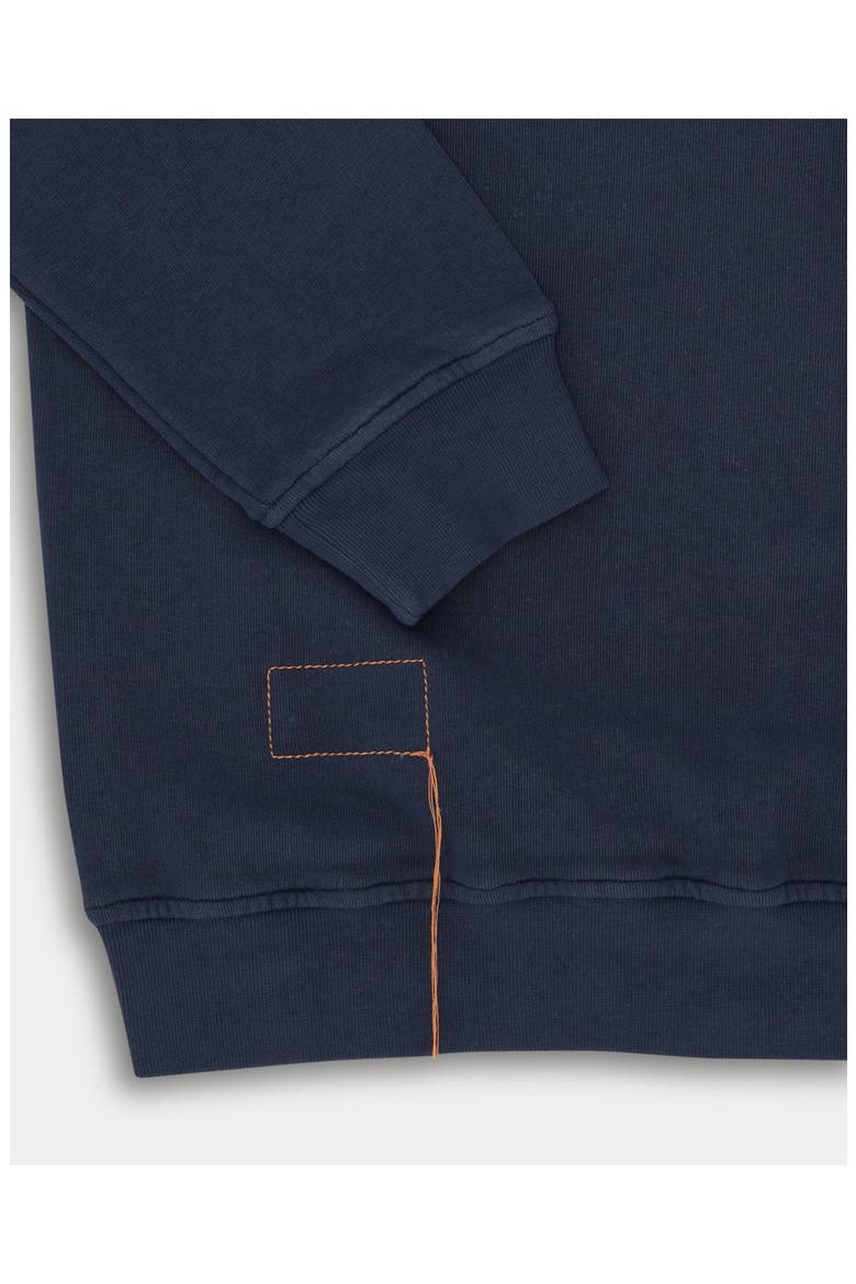 Cotton Zip-Up Sweatshirt, Alternate, color, Navy Blue