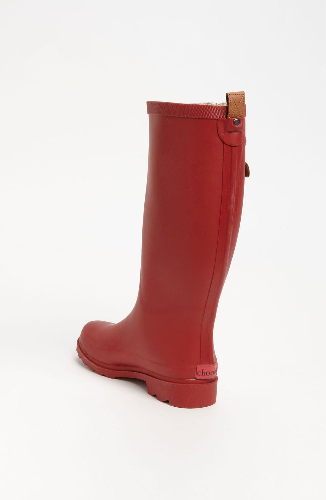 'Top Solid' Rain Boot, Alternate, color, RED