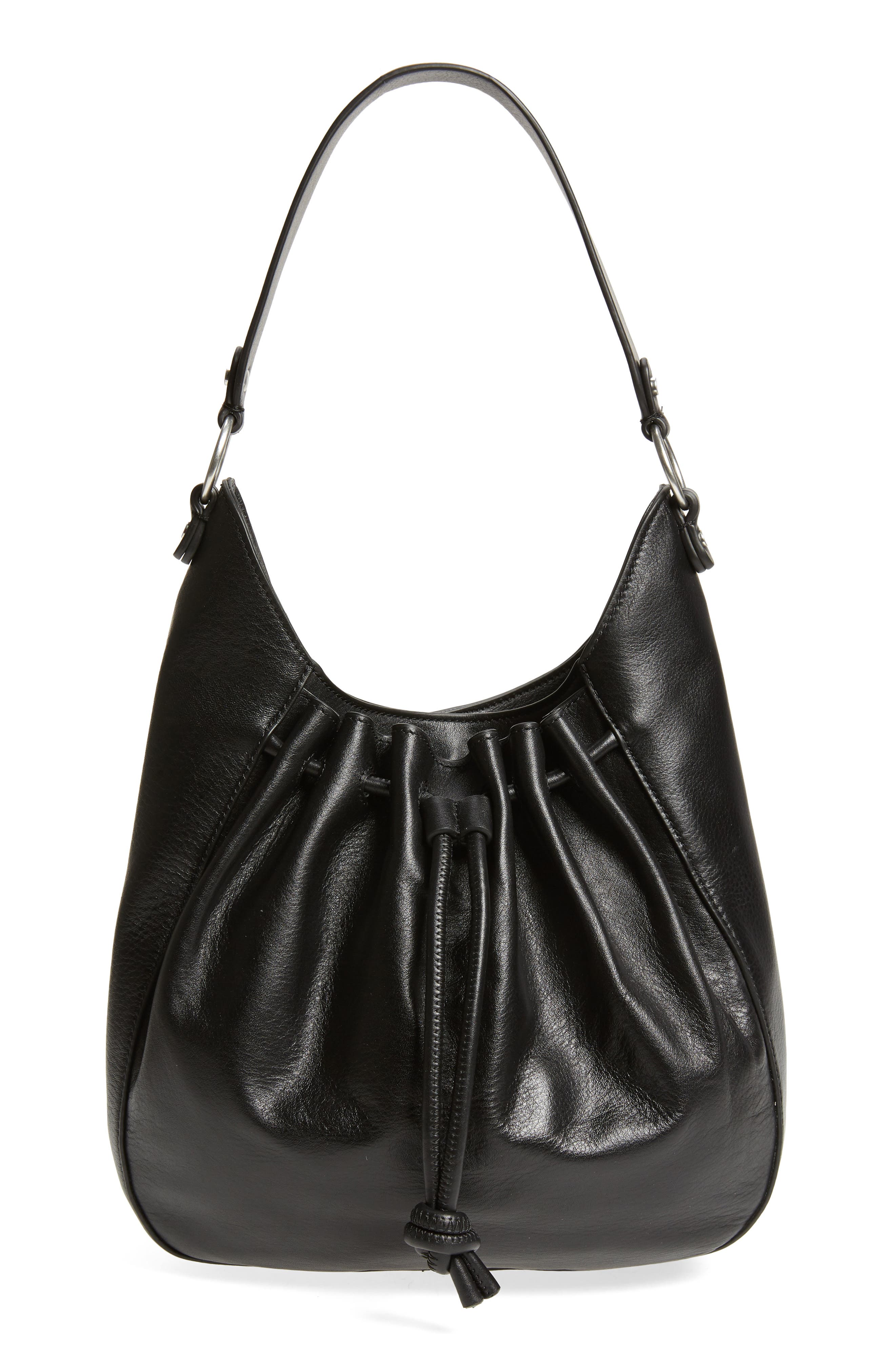 Treasure & Bond Delaney Drawstring Leather Hobo, Main, color, 