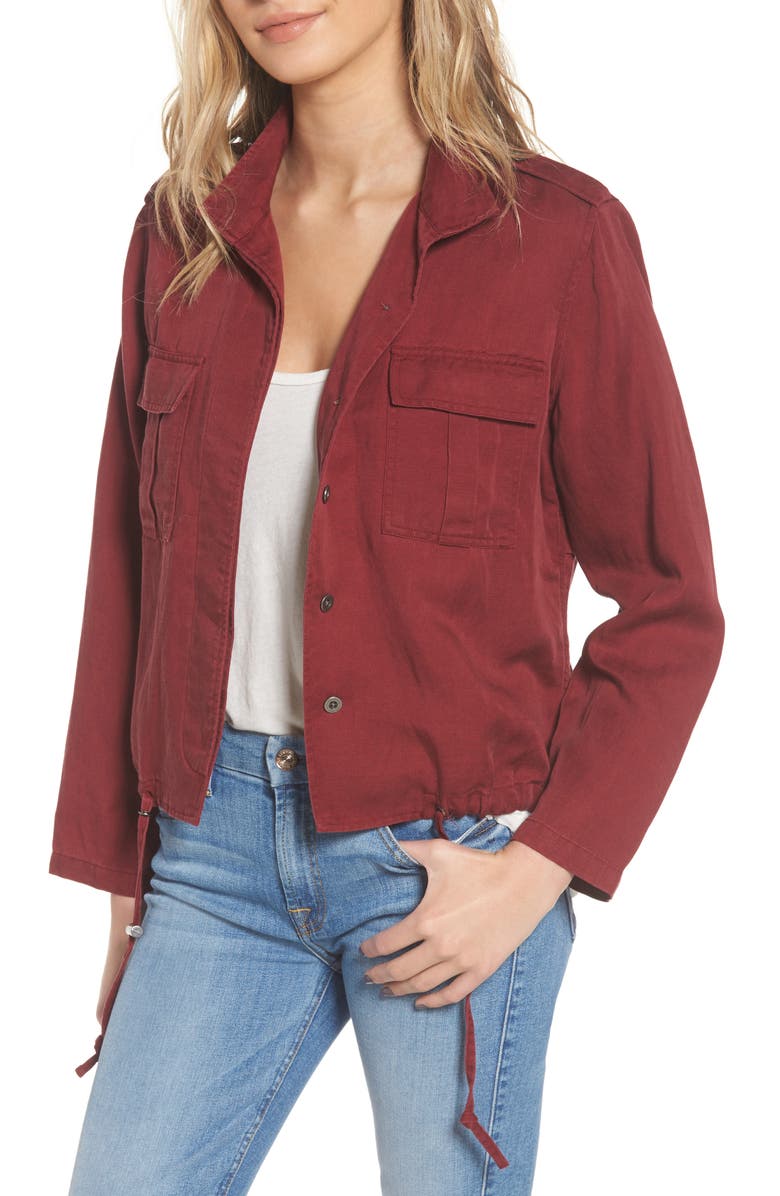 Rails Maverick Military Jacket, Main, color, Oxblood