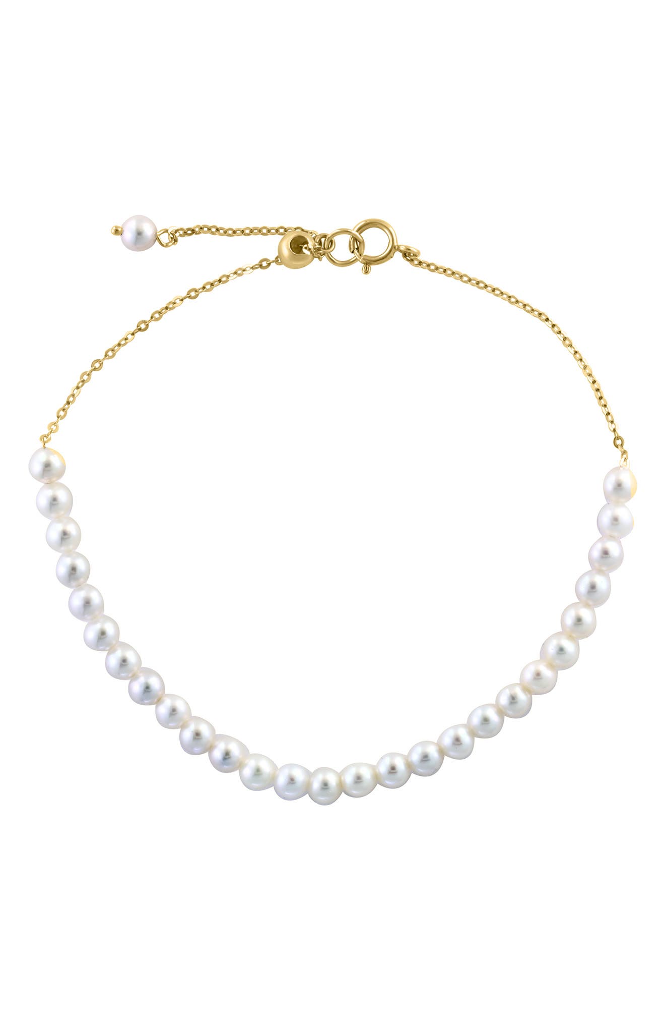 14K Yellow Gold Freshwater Pearl Bracelet