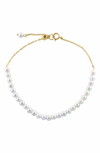 14K Yellow Gold Freshwater Pearl Bracelet