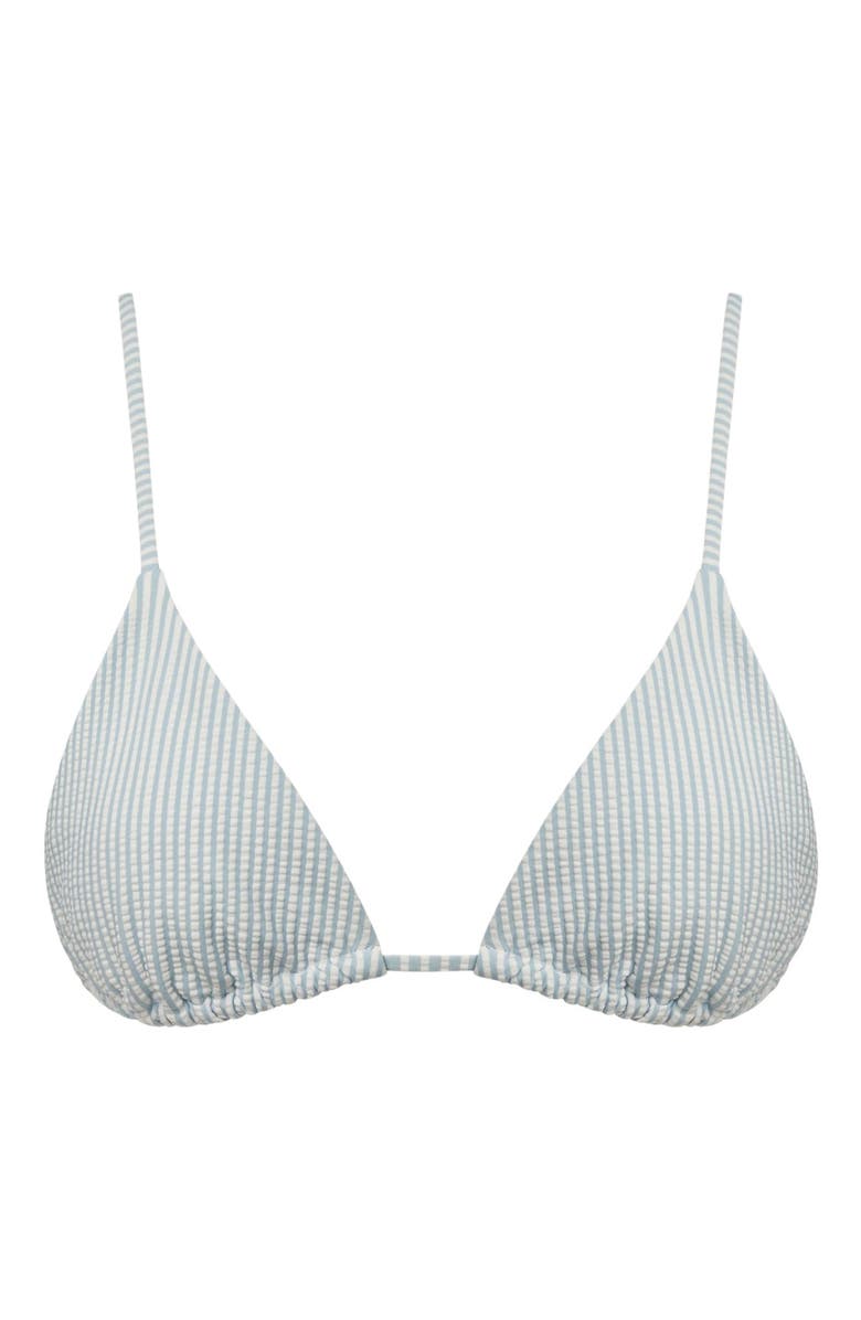 Onia Alexa Bikini Top, Alternate, color, Pale Blue/White
