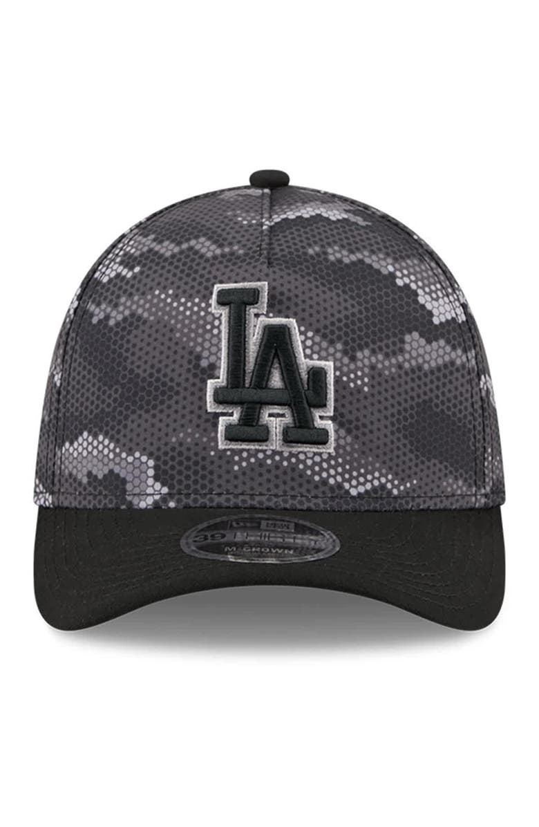 New Era Men's New Era Black Los Angeles Dodgers Camo 39THIRTY A-Frame Flex Hat, Alternate, color, Black