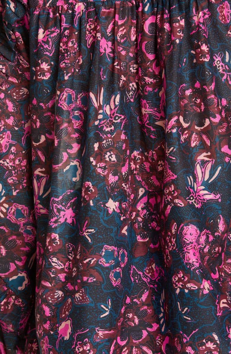 Ulla Johnson Rana Ruffle Floral Blouse, Alternate, color,