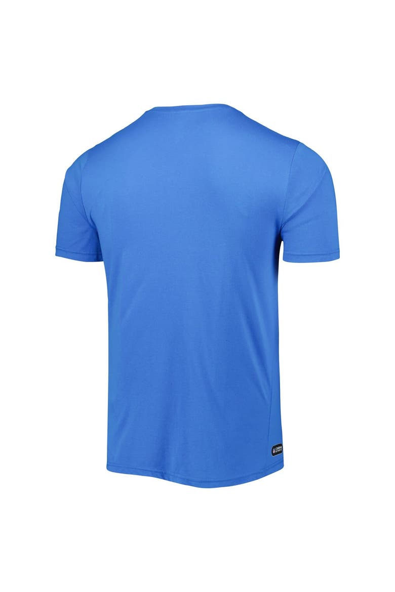 Men's New Era Powder Blue Los Angeles Chargers Combine Authentic Training Huddle Up T-Shirt, Alternate, color, Powder Blue