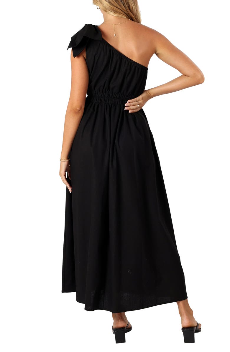 Petal & Pup Kailey One-Shoulder Dress, Alternate, color, Black