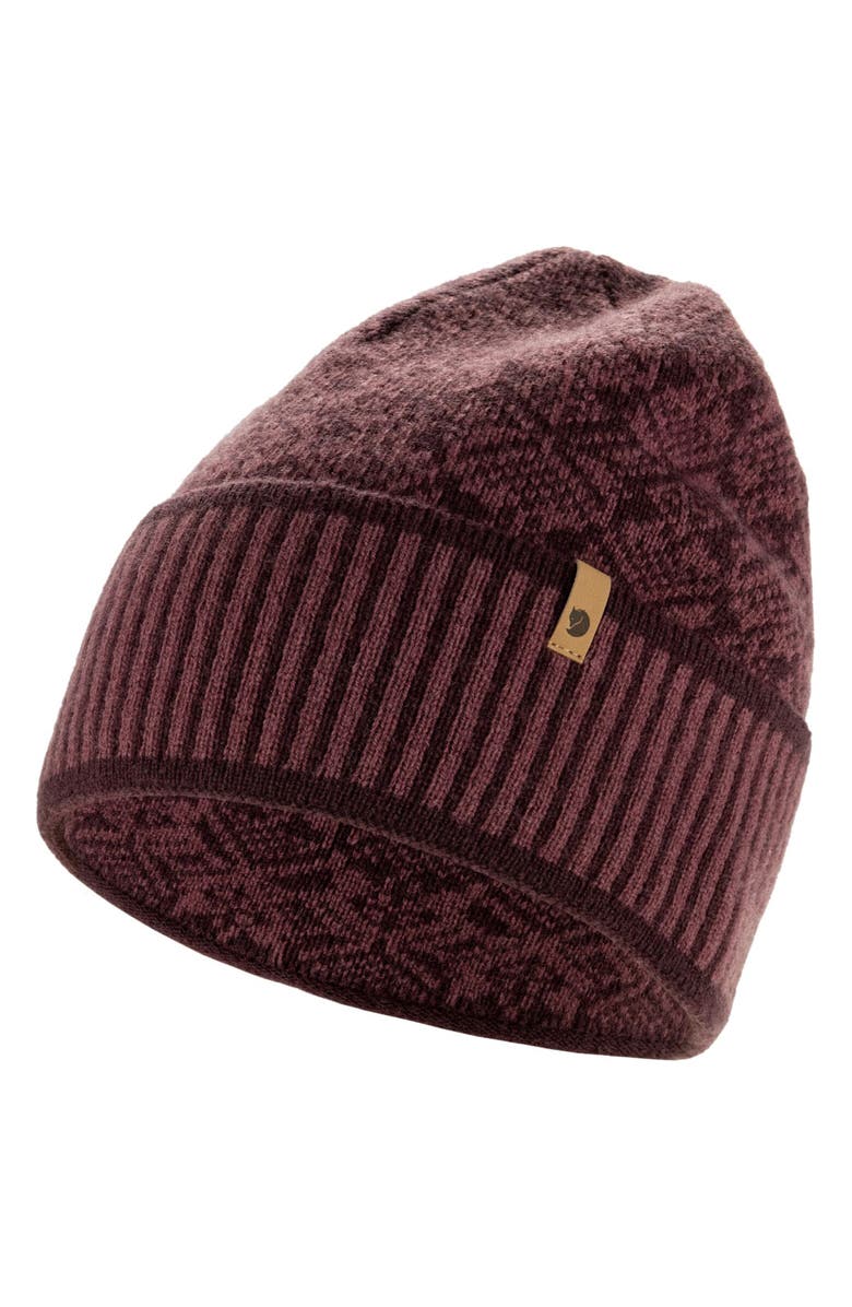Fjällräven Snow Wool Beanie, Alternate, color, Port