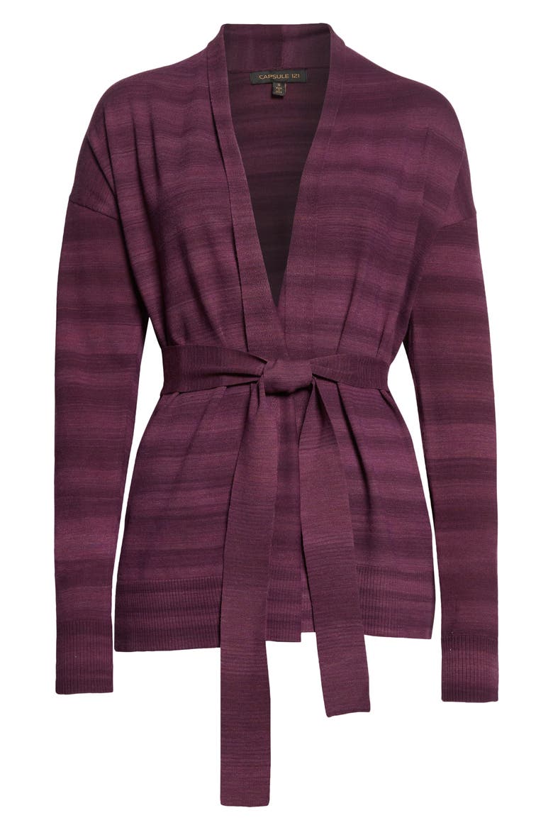 The Yuri Belted Cardigan, Alternate, color, PURPLE MULTI