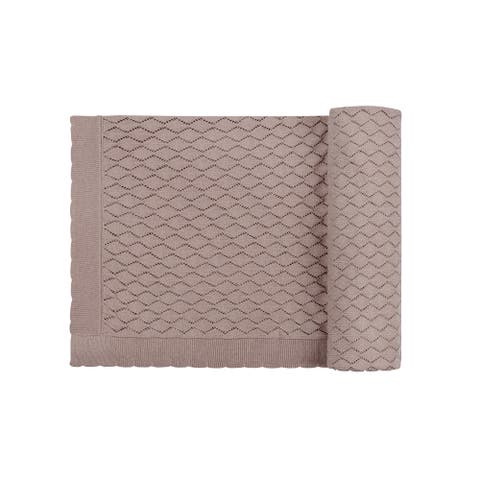 Looms Stitch Collection - Diamond Pointelle Knit Blanket
