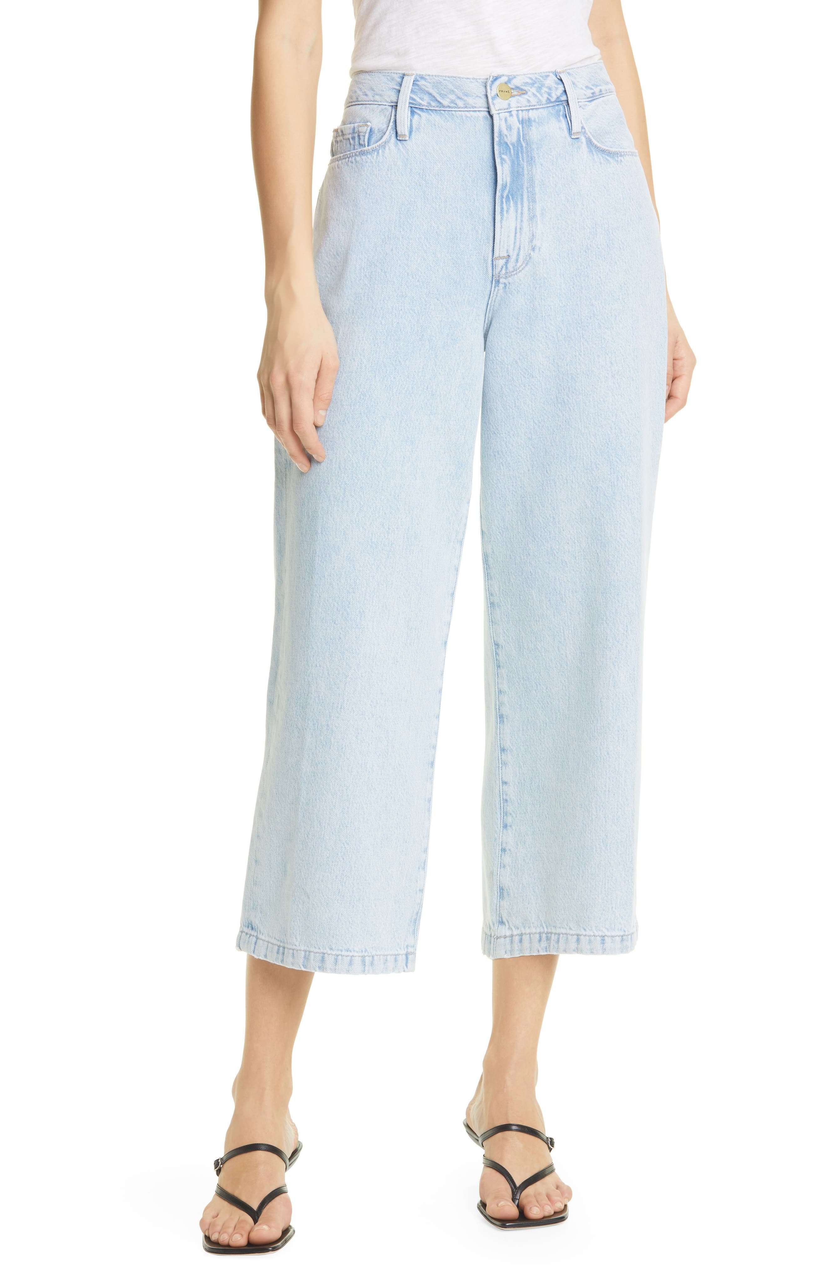 FRAME Ali Wide Leg Crop Jeans (Women) | Nordstromrack