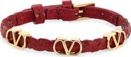 Valentino Garavani VLOGO Braided Leather Bracelet